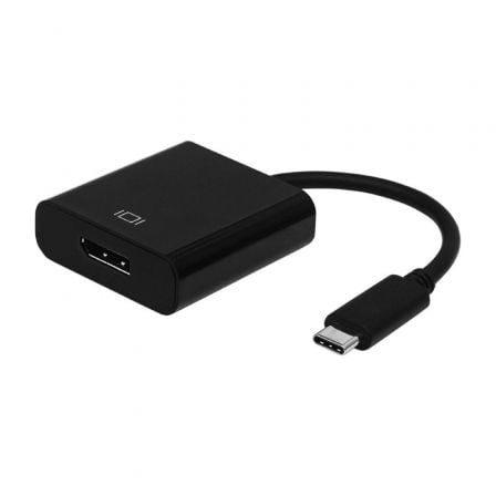 art_ais-adp20a109-0345_1.jpg Conversor Aisens A109-0345/ USB Tipo-C Macho - DisplayPort Hembra/ 15cm/ Negro - Imagen 1