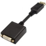 Conversor Aisens A125-0133/ DisplayPort Macho - DVI Hembra/ 15cm/ Negro