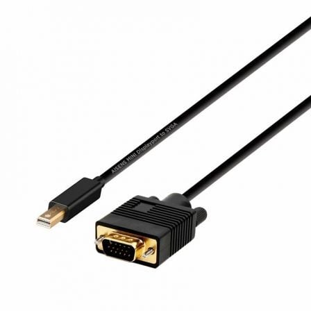 art_ais-adp20a125-0362_1.jpg Cable Conversor Aisens A125-0362/ Mini DP Macho - VGA Macho/ 2m/ Negro - Imagen 1