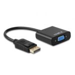 Conversor Aisens A125-0367/ DisplayPort Macho - VGA Hembra/ 15cm/ Negro