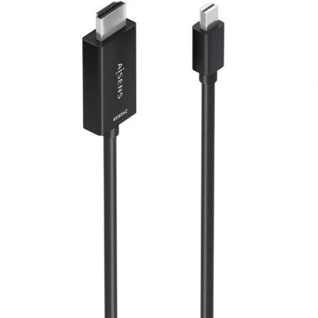 art_ais-adp20a125-0887_1.jpg Cable Conversor Aisens A125-0887/ Mini DisplayPort Macho - HDMI 4K Macho/ 1.5m/ Negro - Imagen 1