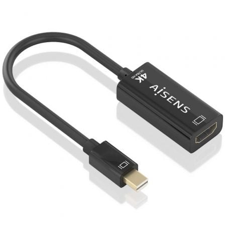 art_ais-adp20a125-0904_1.jpg Conversor Aisens A125-0904/ Mini DisplayPort Macho - HDMI Hembra/ 15cm/ Negro - Imagen 1