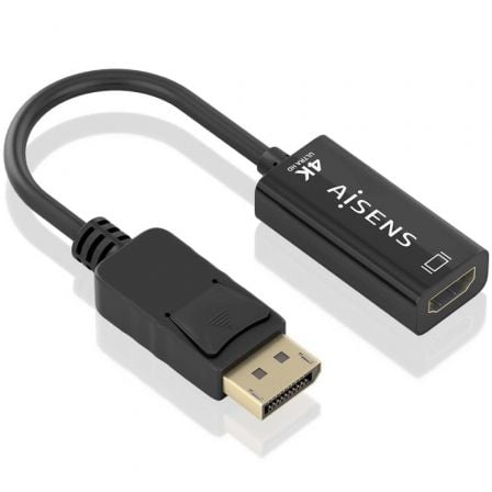 art_ais-adp20a125-0905_1.jpg Conversor Aisens A125-0905/ DisplayPort Macho - HDMI Hembra/ 15cm/ Negro - Imagen 1