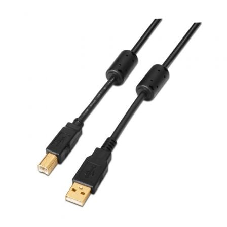 art_ais-cab20a101-0010_1.jpg Cable USB 2.0 Impresora Aisens A101-0010/ USB Tipo-B Macho - USB Macho/ 3m/ Negro - Imagen 1