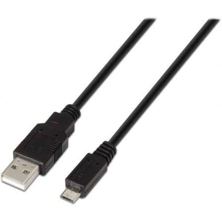 art_ais-cab20a101-0027_1.jpg Cable USB 2.0 Aisens A101-0027/ USB Macho - MicroUSB Macho/ 480Mbps/ 80cm/ Negro - Imagen 1