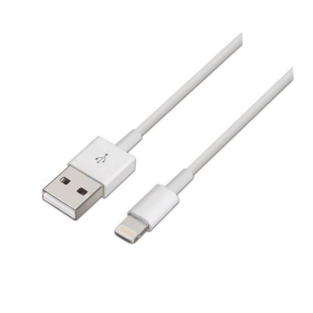 art_ais-cab20a102-0035_1.jpg Cable USB 2.0 Lightning Aisens A102-0035/ USB Macho - Lightning Macho/ 1m/ Blanco - Imagen 1