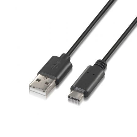 art_ais-cab20a107-0051_1.jpg Cable USB 2.0 Tipo-C Aisens A107-0051/ USB Tipo-C Macho - USB Macho/ 480Mbps/ 1m/ Negro - Imagen 1