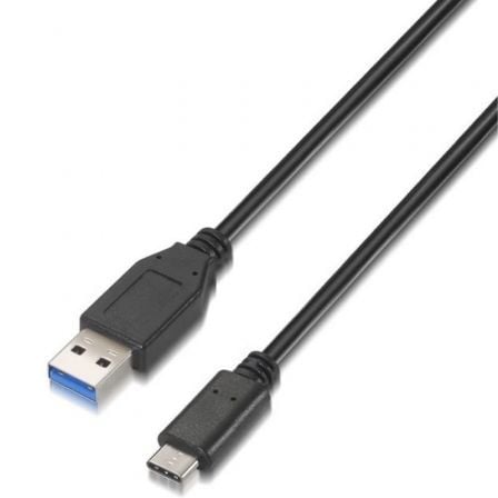 art_ais-cab20a107-0060_1.jpg Cable USB 3.1 Tipo-C Aisens A107-0060/ USB Tipo-C Macho - USB Macho/ 10Gbps/ 1m/ Negro - Imagen 1