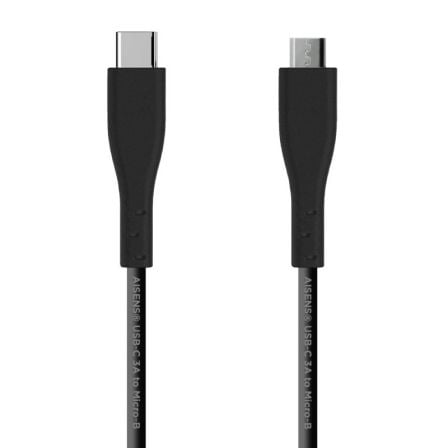art_ais-cab20a107-0350_1.jpg Cable USB 2.0 Tipo-C Aisens A107-0350/ USB Tipo-C Macho - MicroUSB/ 480Mbps/ 2m/ Negro - Imagen 1