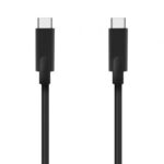 Cable USB 3.2 Tipo-C Aisens A107-0707 5GBPS 3A 60W/ USB Tipo-C Macho - USB Tipo-C Macho/ Hasta 60W/ 5Gbps/ 5m/ Negro