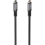 Cable USB 3.2 Tipo-C Aisens A107-0988/ USB Tipo-C Macho - USB Tipo-C Macho/ Hasta 100W/ 20Gbps/ 3m/ Negro