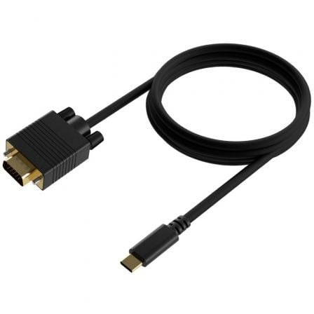 art_ais-cab20a109-0693_1.jpg Cable Conversor Aisens A109-0693/ USB Tipo-C Macho - VGA Macho/ Hasta 27W/ 1250Mbps/ 1.8m/ Negro - Imagen 1