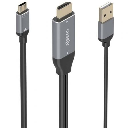 art_ais-cab20a109-0871_1.jpg Cable Conversor Aisens A109-0871/ HDMI Macho/ USB Macho - USB Tipo-C Macho/ 1.8m/ Negro - Imagen 1