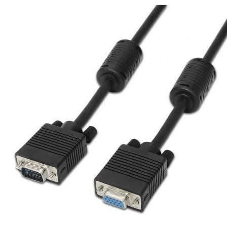 art_ais-cab20a113-0078_1.jpg Cable Alargador SVGA Aisens A113-0078/ VGA Macho - VGA Hembra/ Hasta 3W/ 10Mbps/ 1.8m/ Negro - Imagen 1