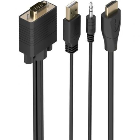 art_ais-cab20a115-1008_1.jpg Cable Conversor Aisens A115-1008 SVGA Macho - USB Macho - Jack Macho/ HDMI Macho/ 1.5m/ Negro - Imagen 1