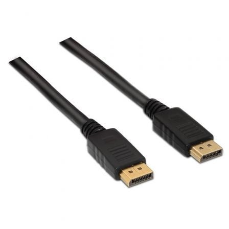 art_ais-cab20a124-0129_1.jpg Cable DisplayPort 1.2 4K Aisens A124-0129/ DisplayPort Macho - DisplayPort Macho/ Hasta 5W/ 2300Mbps/ 2m/ Negro - Imagen 1