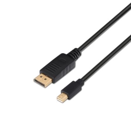 art_ais-cab20a124-0131_1.jpg Cable Mini DisplayPort 1.2 4K Aisens A124-0131/ DisplayPort Macho - Mini DisplayPort Macho/ Hasta 5W/ 2300Mbps/ 2m/ Negro - Imagen 1