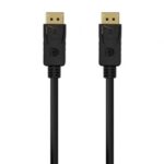 Cable DisplayPort 1.2 4K Aisens A124-0549/ DisplayPort Macho - DisplayPort Macho/ Hasta 5W/ 2300Mbps/ 1.5m/ Negro