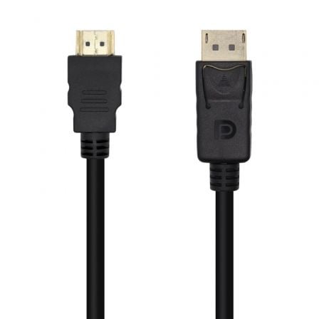 art_ais-cab20a125-0459_1.jpg Cable Conversor Aisens A125-0459/ DisplayPort Macho - HDMI Macho/ Hasta 5W/ 2300Mbps /1m/ Negro - Imagen 1
