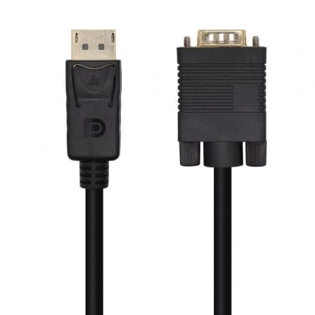 art_ais-cab20a125-0462_1.jpg Cable Conversor Aisens A125-0462/ DisplayPort Macho - VGA Macho/ Hasta 5W/ 2300Mbps/ 3m/ Negro - Imagen 1