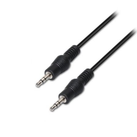 art_ais-cab20a128-0143_1.jpg Cable Estéreo Aisens A128-0143/ Jack 3.5 Macho - Jack 3.5 Macho/ Hasta 0.1W/ 3m/ Negro - Imagen 1