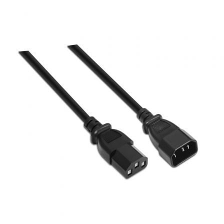 art_ais-cab20a132-0171_1.jpg Cable Alargador de Alimentación CPU Aisens A132-0171/ IEC C13 Hembra - IEC C14 Macho/ Hasta 1500W/ 1.5m/ Negro - Imagen 1