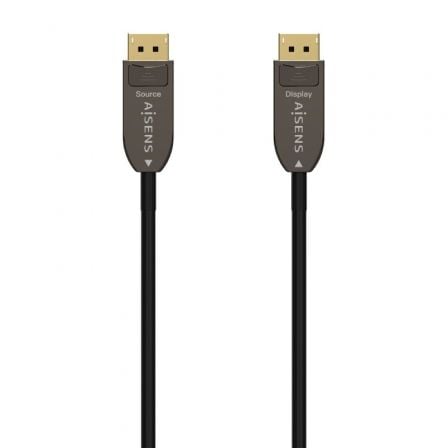art_ais-cab20a155-0608_1.jpg Cable DisplayPort 1.4 AOC 8K Aisens A155-0608/ DisplayPort Macho - DisplayPort Macho/ 20m/ Negro - Imagen 1