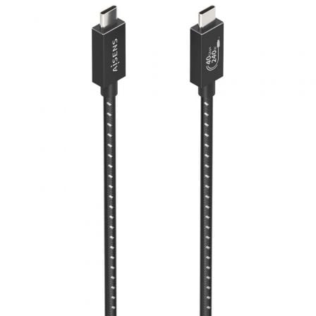 art_ais-cab20a156-0868_1.jpg Cable USB 4.0 Tipo-C Aisens A156-0868/ USB Tipo-C Macho - USB Tipo-C Macho/ Hasta 240W/ 40Gbps/ 1.5m/ Gris - Imagen 1