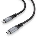 Cable USB 4.0 Tipo-C Aisens A156-0995/ USB Tipo-C Macho - USB Tipo-C Macho/ Hasta 240W/ 40Gbps/ 1.5m/ Negro