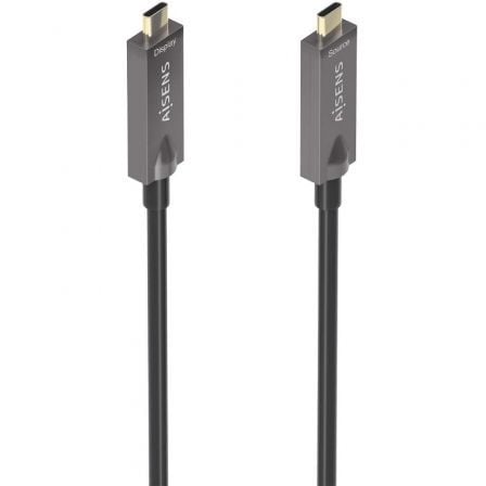art_ais-cab20a157-0882_1.jpg Cable USB 3.1 Tipo-C Aisens AOC A157-0882/ USB Tipo-C Macho - USB Tipo-C Macho/ Hasta 60W/ 10Gbps/ 10m/ Negro - Imagen 1