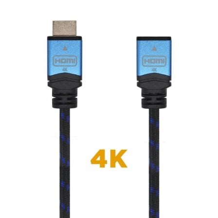 art_ais-cab20hdmi20a120-0454_1.jpg Cable Alargador HDMI Aisens A120-0454/ HDMI Macho - HDMI Hembra/ 3m/ Negro/ Azul - Imagen 1