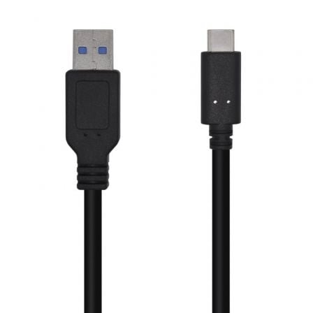 art_ais-cab20usb20a107-0450_1.jpg Cable USB 3.1 Tipo-C Aisens A107-0450/ USB Tipo-C Macho - USB Macho/ 10Gbps/ 1.5m/ Negro - Imagen 1