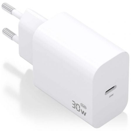 art_ais-carga20a110-0940_1.jpg Cargador de Pared GaN Aisens A110-0940/ 1xUSB Tipo-C/ 30W/ Blanco - Imagen 1