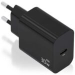 Cargador de Pared GaN Aisens A110-0941/ 1xUSB Tipo-C/ 30W/ Negro