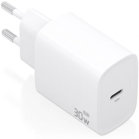 art_ais-carga20a110-0950_1.jpg Cargador de Pared GaN Aisens A110-0950/ 1xUSB Tipo-C/ 30W/ Blanco - Imagen 1