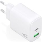 Cargador de Pared GaN Aisens A110-0971/ 1xUSB Tipo-C/ 1xUSB/ 45W/ Blanco