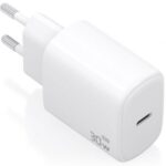 Cargador de Pared GaN Aisens A110-0975/ 1xUSB Tipo-C/ 30W/ Blanco
