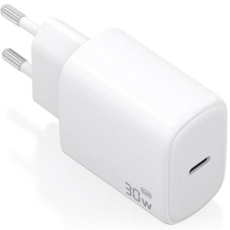 art_ais-carga20a110-0975_1.jpg Cargador de Pared GaN Aisens A110-0975/ 1xUSB Tipo-C/ 30W/ Blanco - Imagen 1