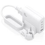 Cargador Sobremesa GaN Aisens ASCH-140W4P055-W/ 3xUSB Tipo-C/ 1xUSB/ 140W