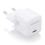 Cargador de Pared GaN Aisens ASCH-25W1P012-W/ 1xUSB Tipo-C/ 25W