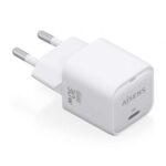 Cargador de Pared GaN Aisens ASCH-30W1P018-W/ 1xUSB Tipo-C/ 30W