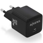 Cargador de Pared GaN Aisens ASCH-30W1P036-BK/ 1xUSB Tipo-C/ 30W