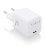 Cargador de Pared GaN Aisens ASCH-35W1P016-W/ 1xUSB Tipo-C/ 35W