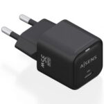 Cargador de Pared GaN Aisens ASCH-35W1P023-BK/ 1xUSB Tipo-C/ 35W