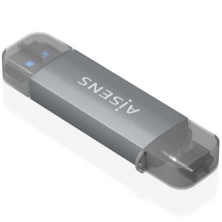 art_ais-cr20ascr-2ac08-gr_1.jpg Lector de Tarjetas Externo Aisens ASCR-2AC08-GR/ USB 3.1 - Imagen 1