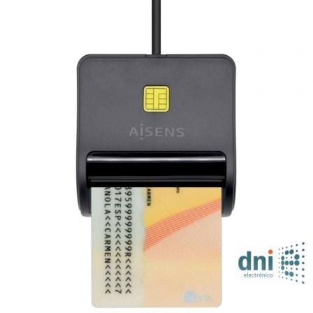 art_ais-dni20ascr-sn01-bk_1.jpg Lector de DNI Aisens ASCR-SN01-BK/ USB 2.0/ Negro - Imagen 1