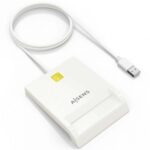 Lector de DNI y Tarjetas Aisens ASCR-SN07-W/ USB 2.0/ Blanco