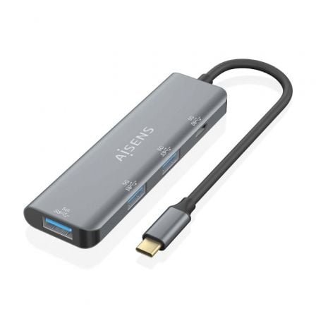 art_ais-hub20a109-0762_1.jpg Hub USB Tipo-C Aisens A109-0762/ 3xUSB/ 1xUSB Tipo-C/ Gris - Imagen 1