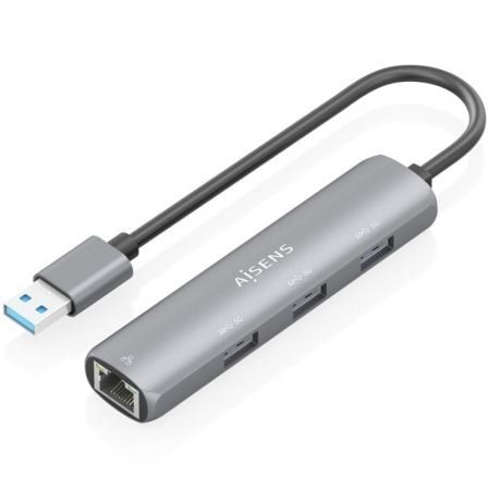 art_ais-hub20asuc-4p034-gr_1.jpg Hub USB Aisens ASUC-4P034-GR/ 3xUSB/ 1xRJ45/ Gris - Imagen 1