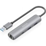 Hub USB Aisens ASUC-4P035-GR/ 1xUSB Tipo-C/ 2xUSB/ 1xRJ45/ Gris